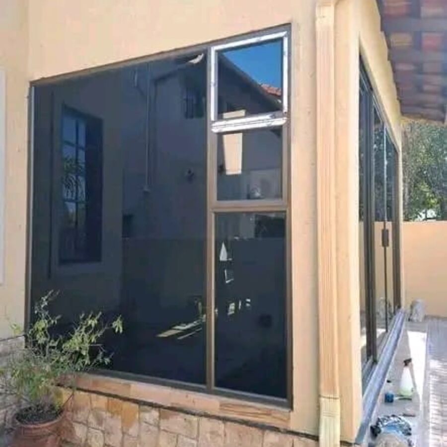 Tinted windows on a family home