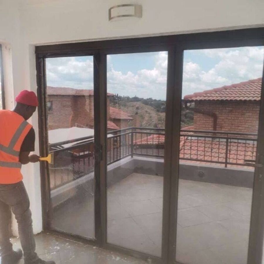 Tint film fitted to balcony sliding doors